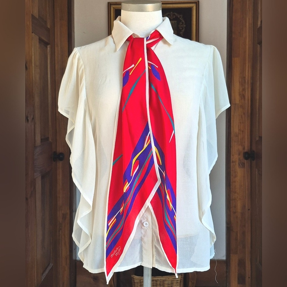 Vintage Monique Martin Silk Scarf